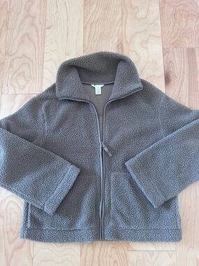 Cozy Brown Sherpa Zip Jacket